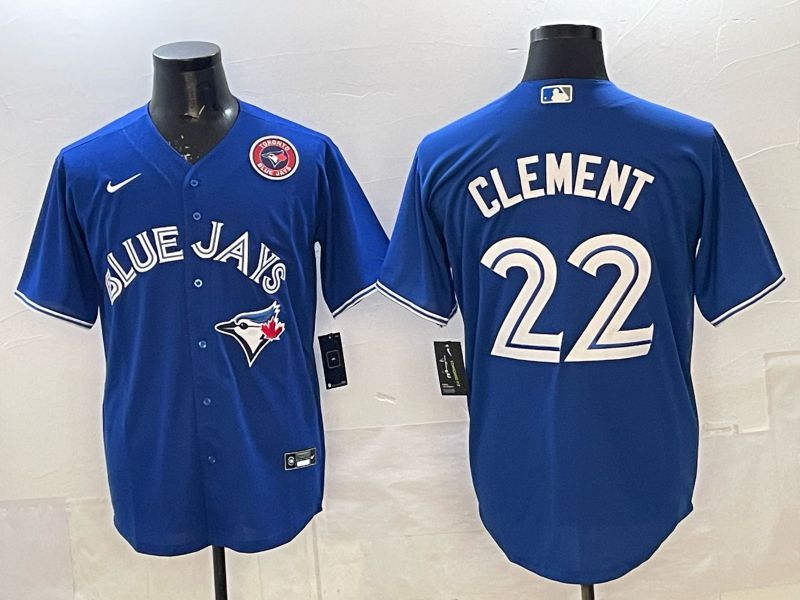Men 2025 Toronto Blue Jays #22 Clement blue Game Nike MLB Jersey 0023
